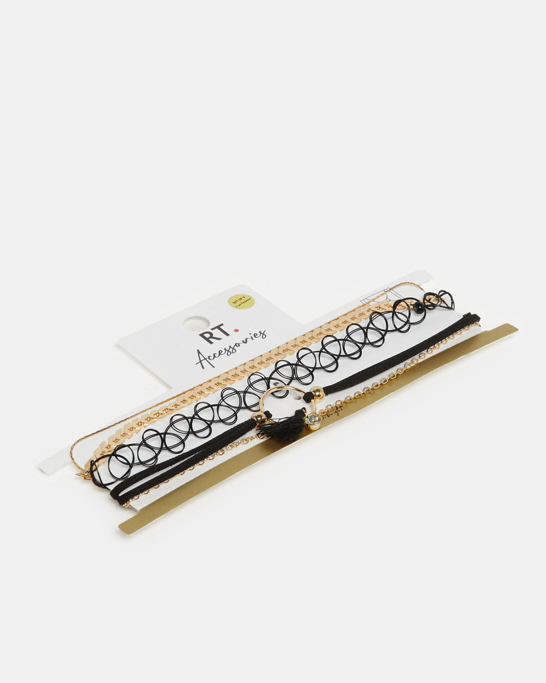 Women Gold Embellished Choker Set (Pack of 5)