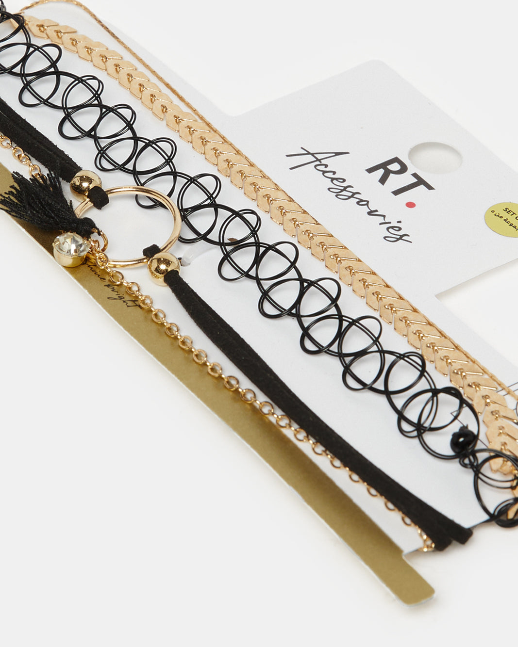 Women Gold Embellished Choker Set (Pack of 5)