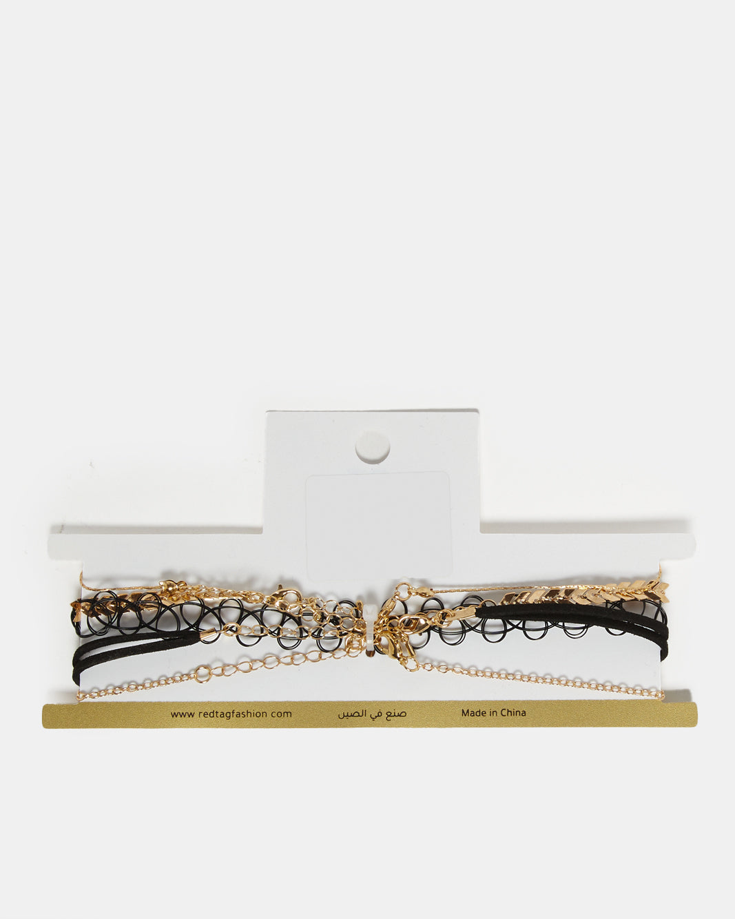 Women Gold Embellished Choker Set (Pack of 5)