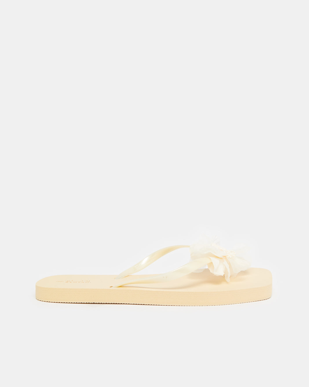 Women Beige Embellished Flip Flops