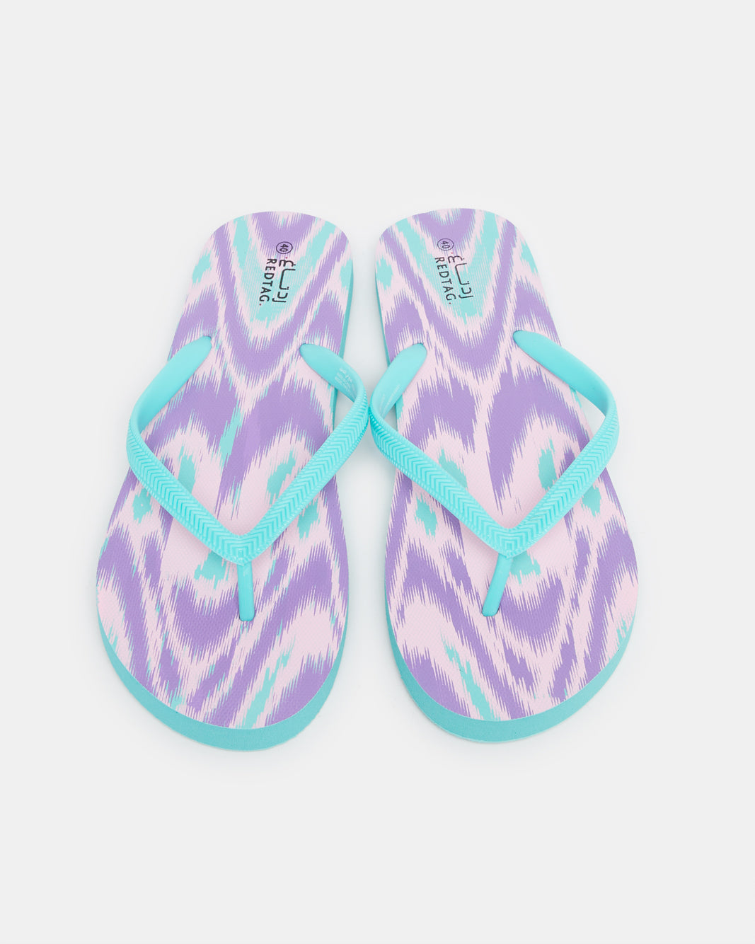 Women Blue Printed Flip Flops