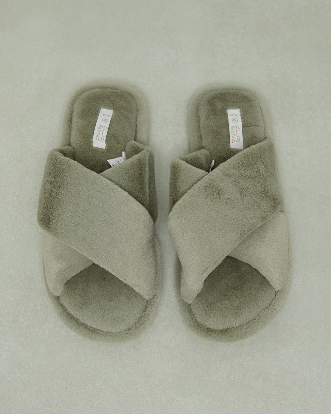 Women Green Crisscross Slipper