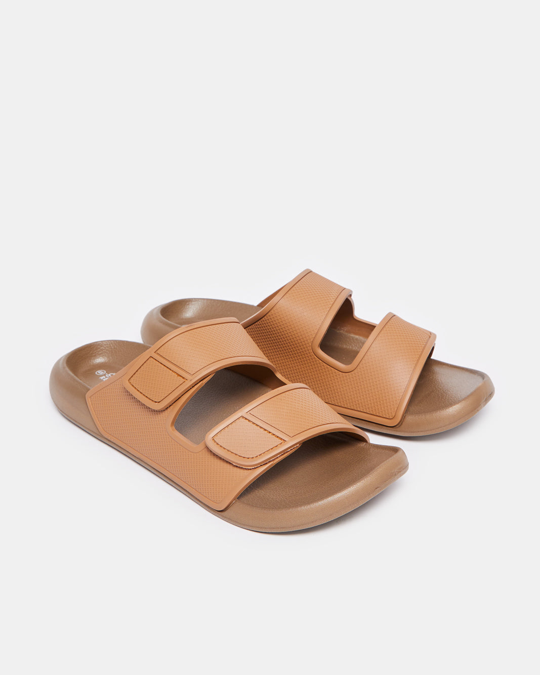Men Brown Footbed Slide