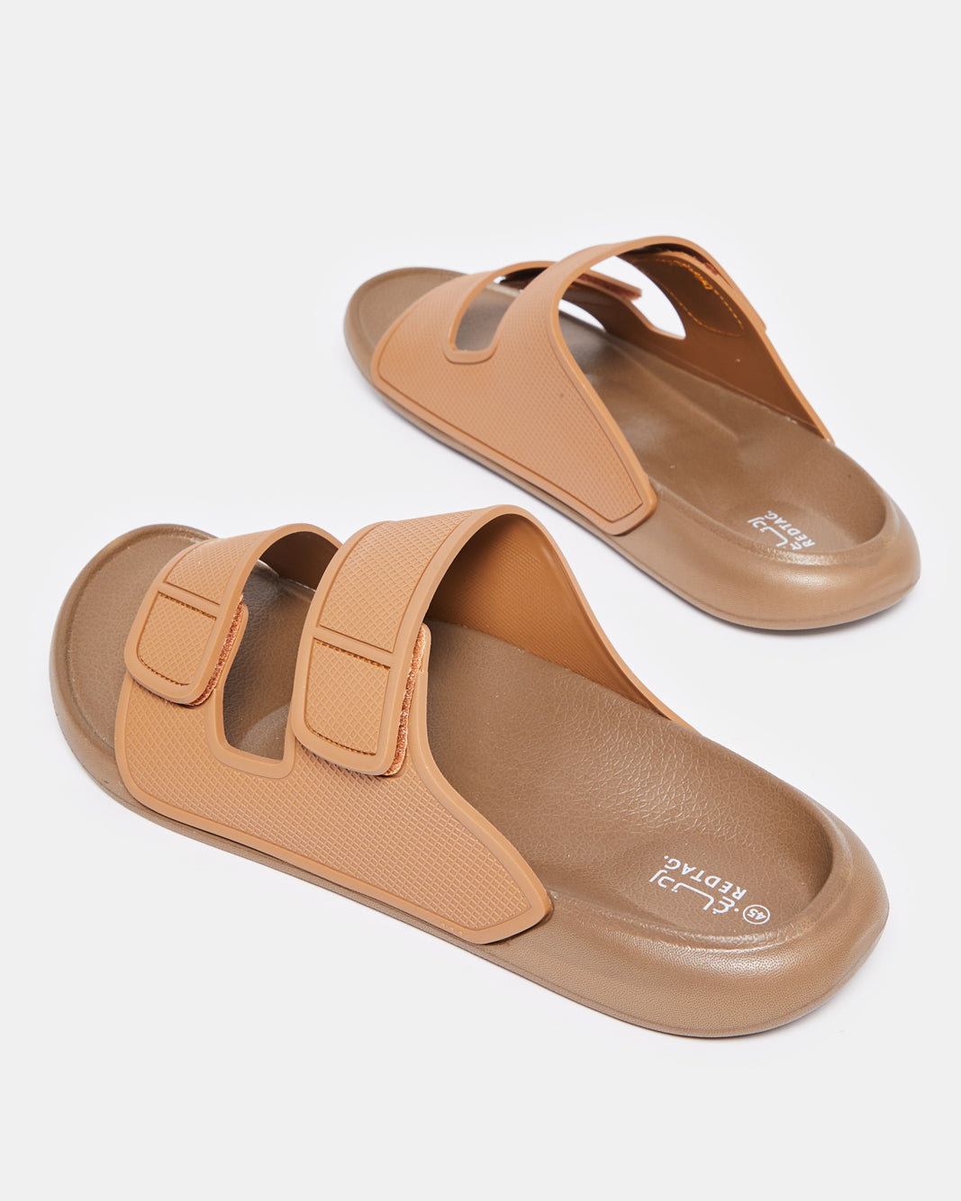 Men Brown Footbed Slide