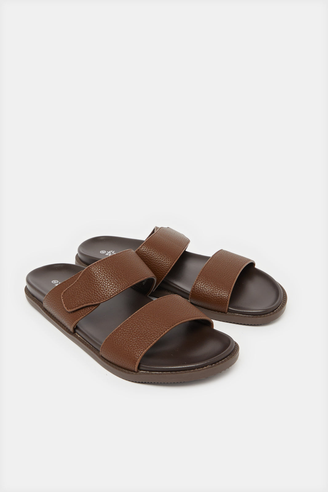 Men Brown Velcro Sandals