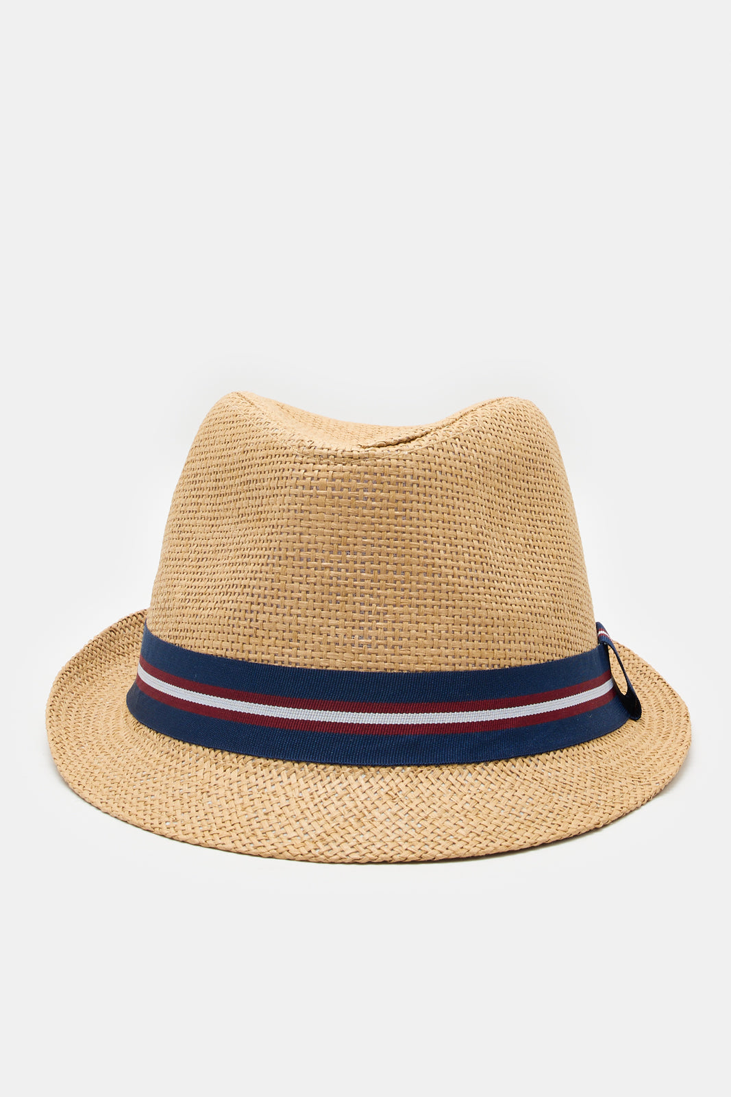 Men Beige Fedora Hats With Band
