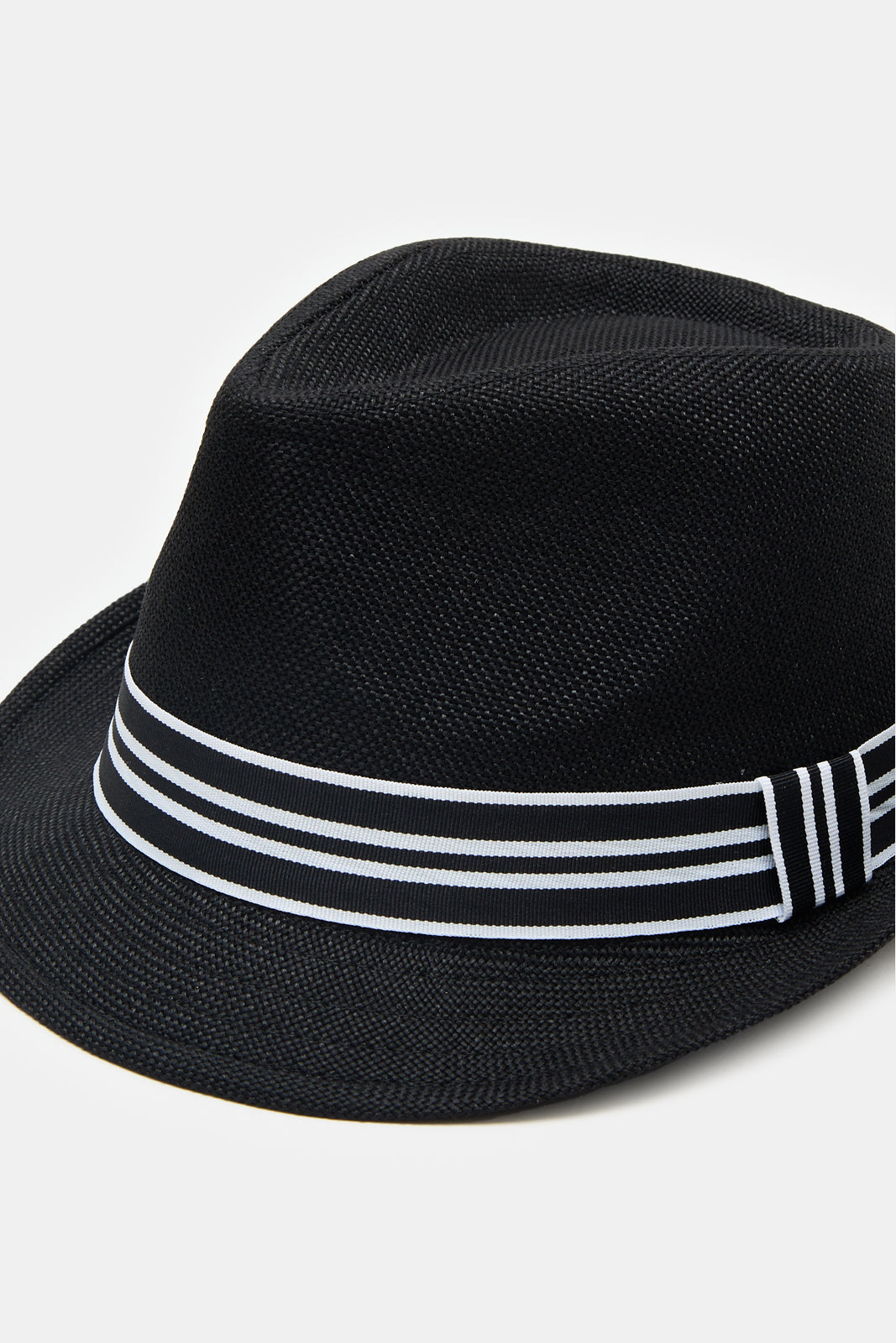 Men Black Fedora Hats With Band