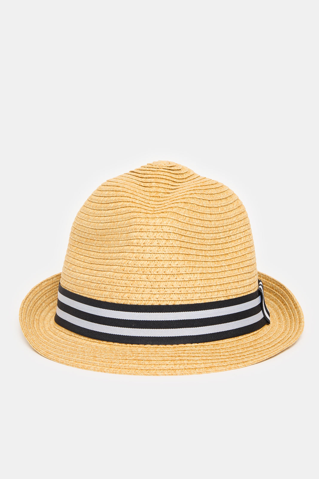 Men Beige Fedora Hat With Band