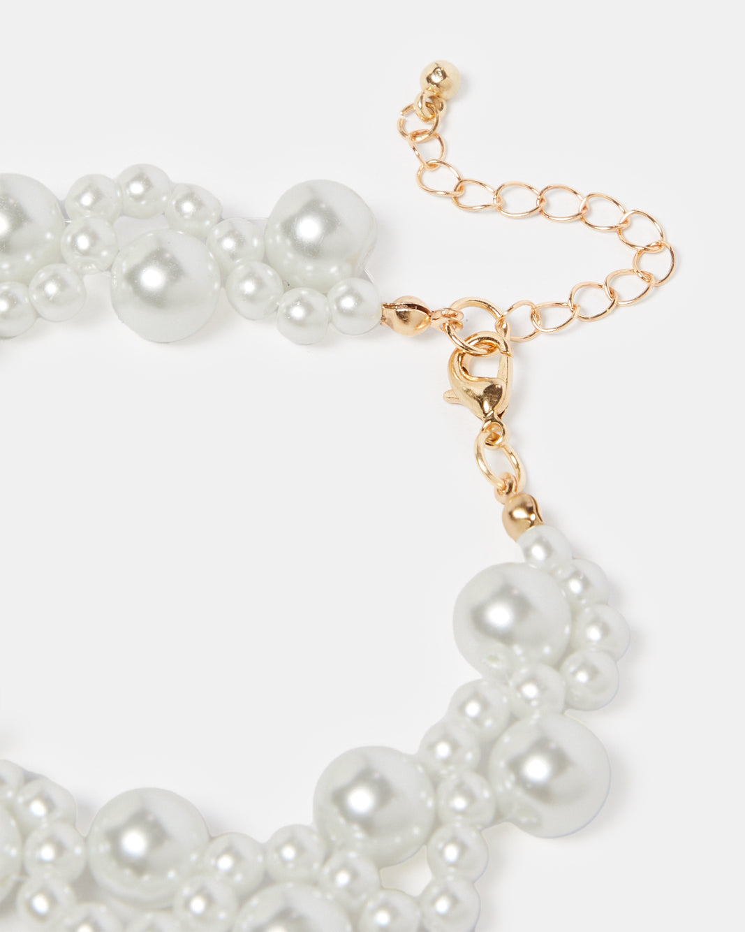 Women White Embellished Pearl Bracelet