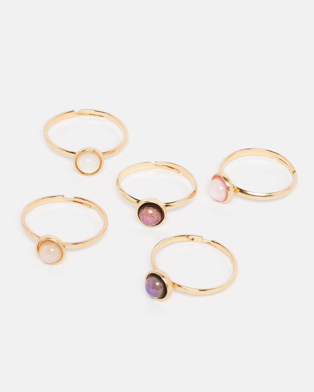 Women Gold Embellished Ring Set (5 Piece)