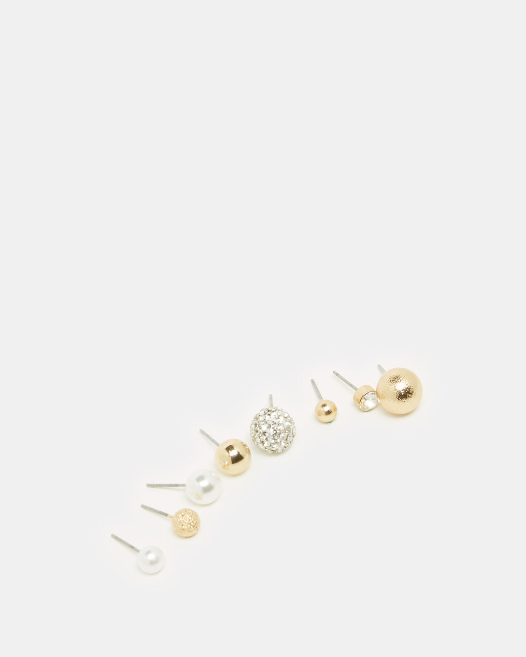 Women Gold Embellished Earring Set (8 Piece)