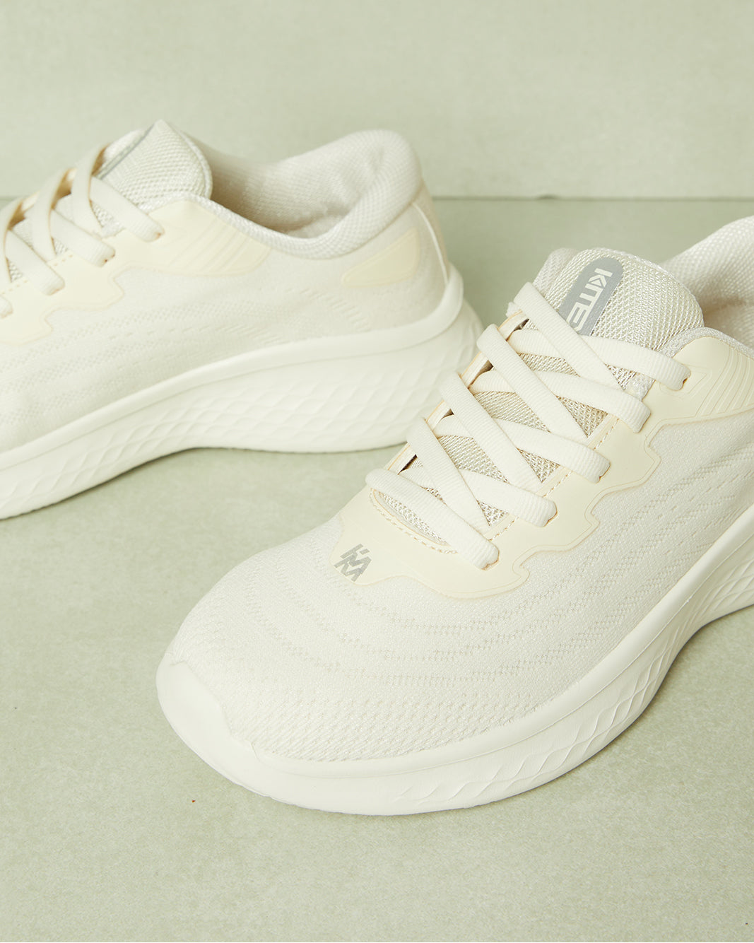 Women ivory Lace Up Sneakers