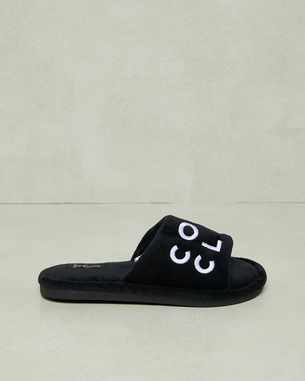 Women Black Embroidered Slipper
