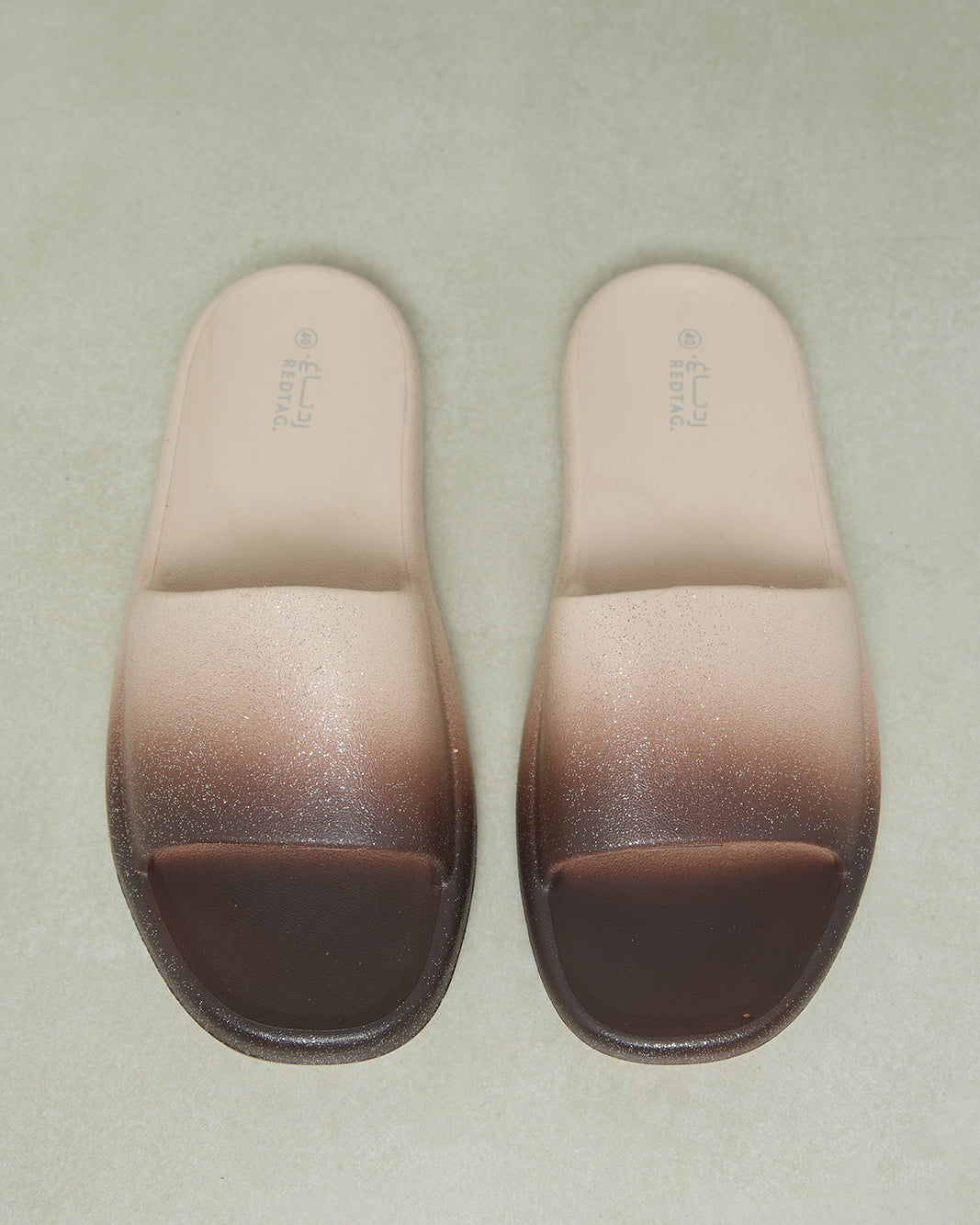 Women Beige Embellished Slide