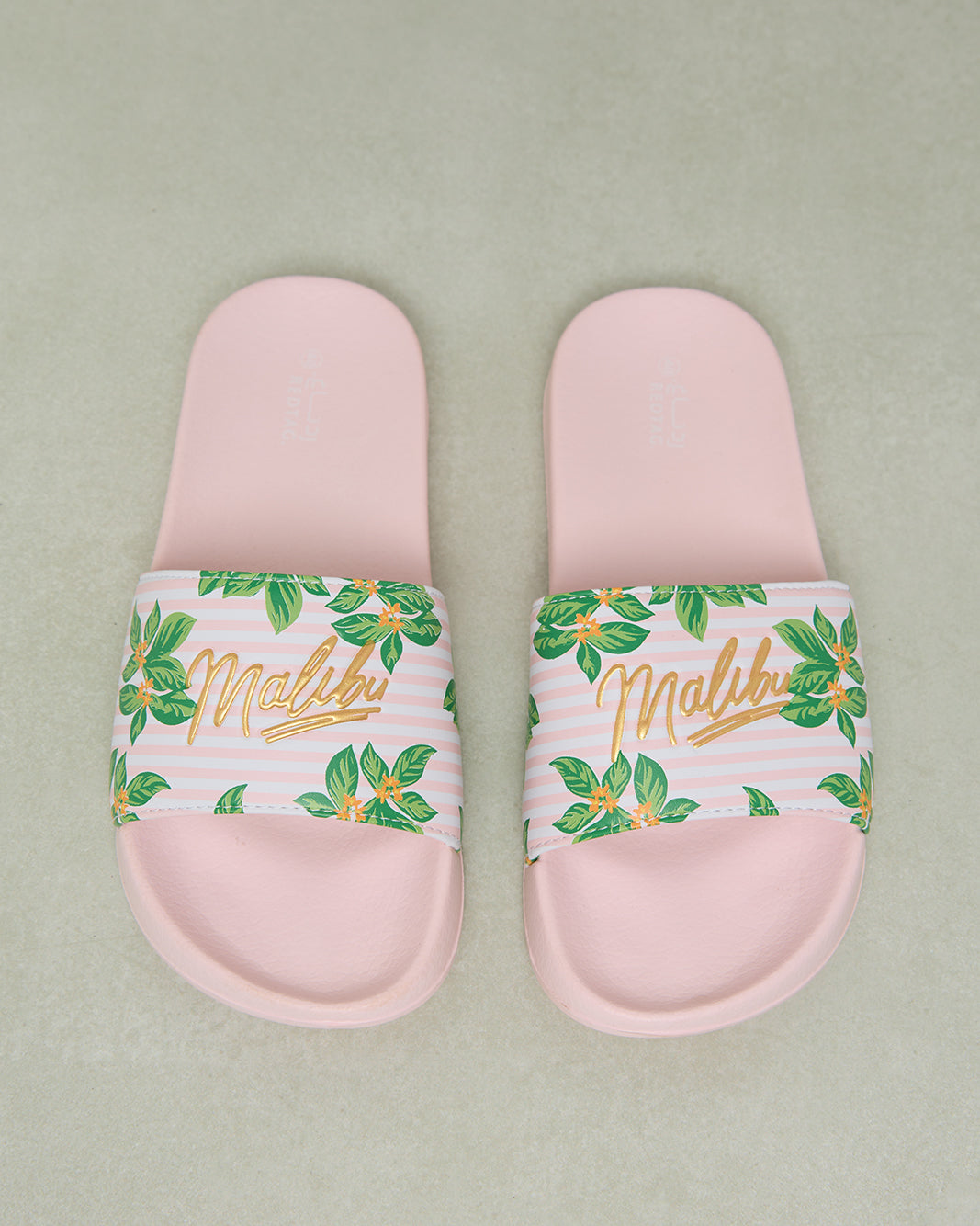 Women Pink Printed Slide