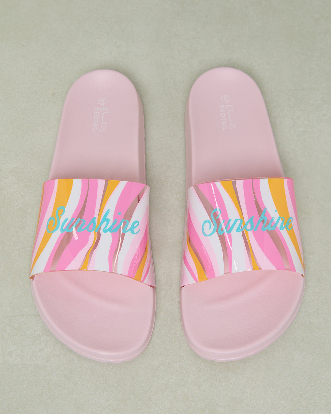 Women Pink Printed Slide