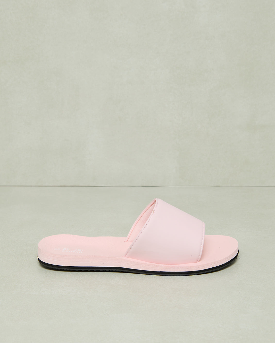 Women Pink Plain Slide