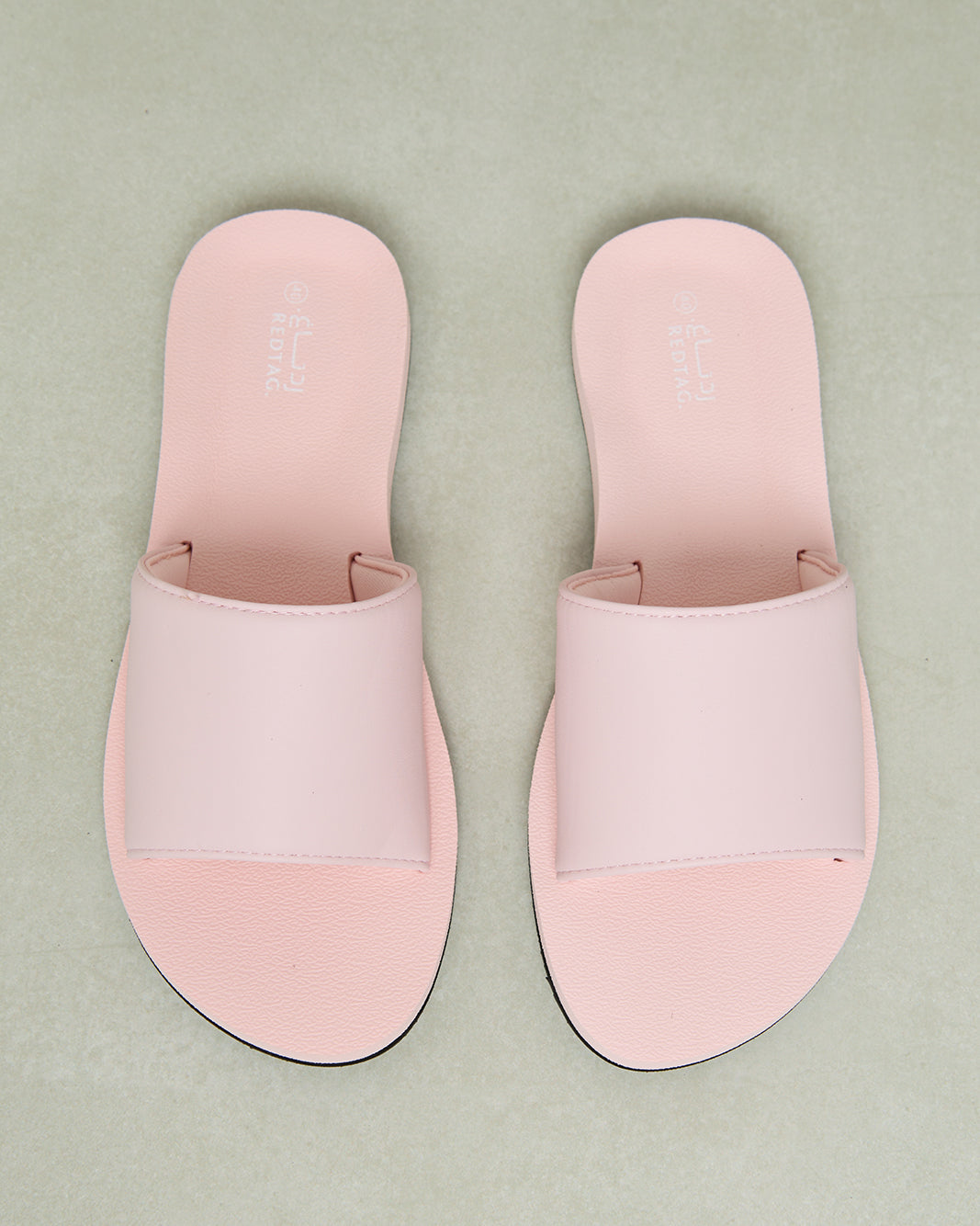 Women Pink Plain Slide