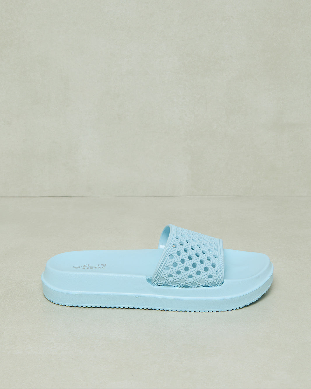 Women Blue Textured Slide