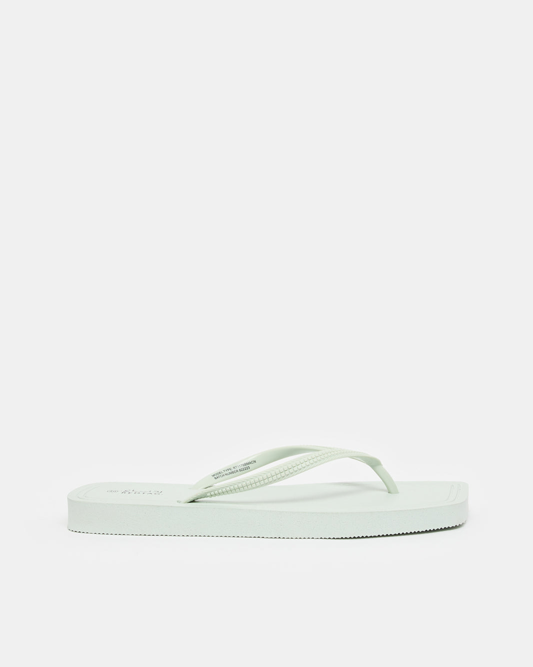 Women Green Square Toe Flip Flop