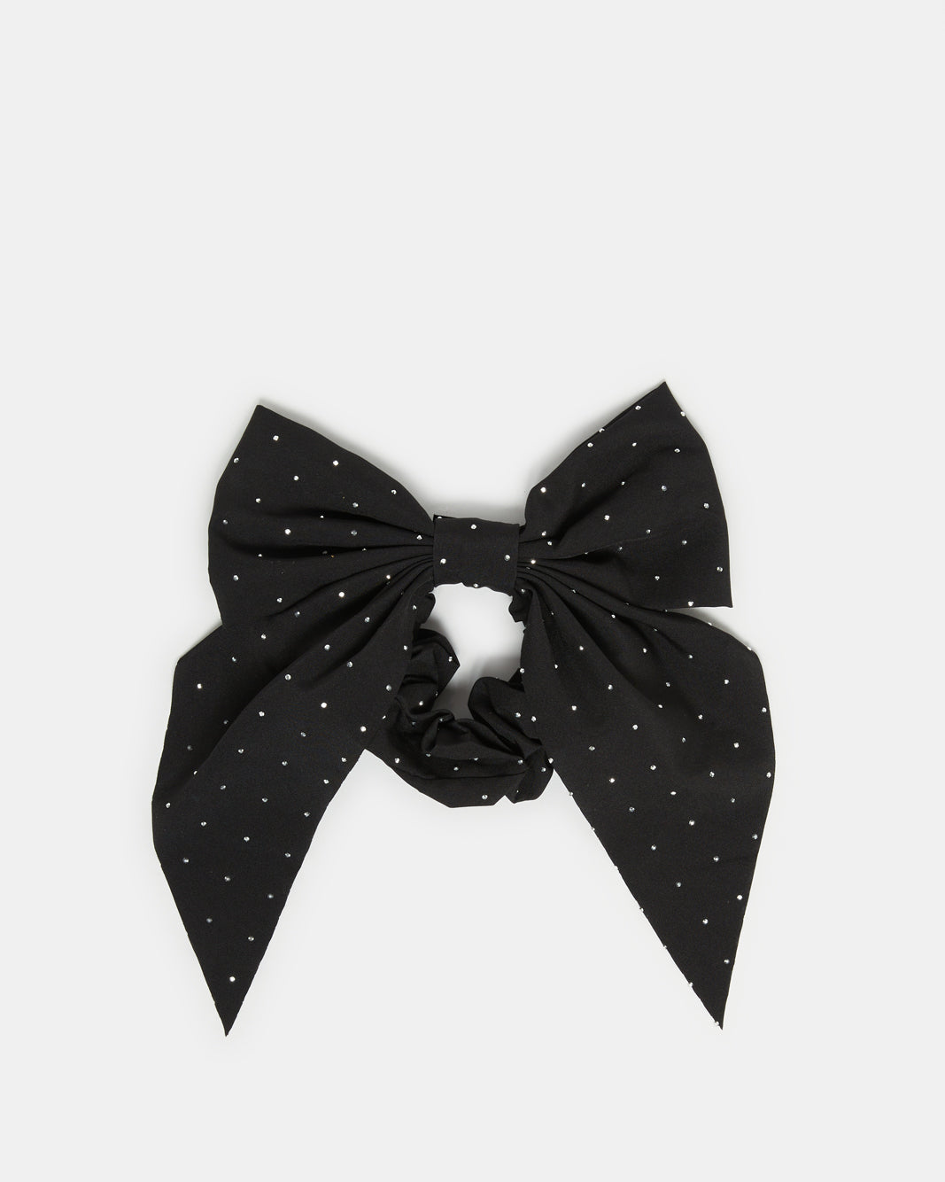 Women Black Embellished Hair Scrunchy