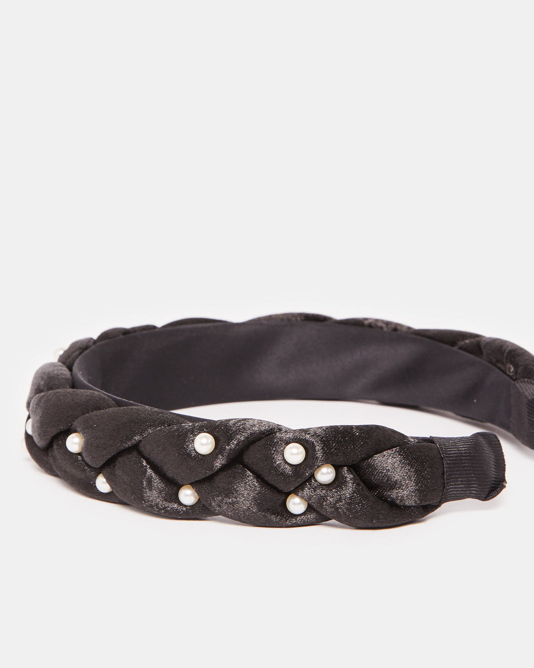 Women Black Embellished Headband