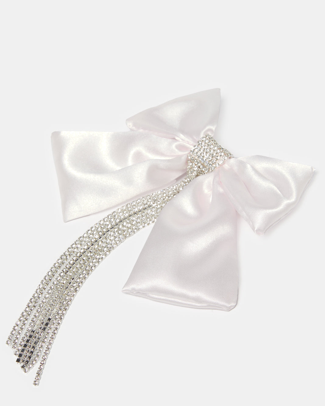 Women White Embellished Hair Clip