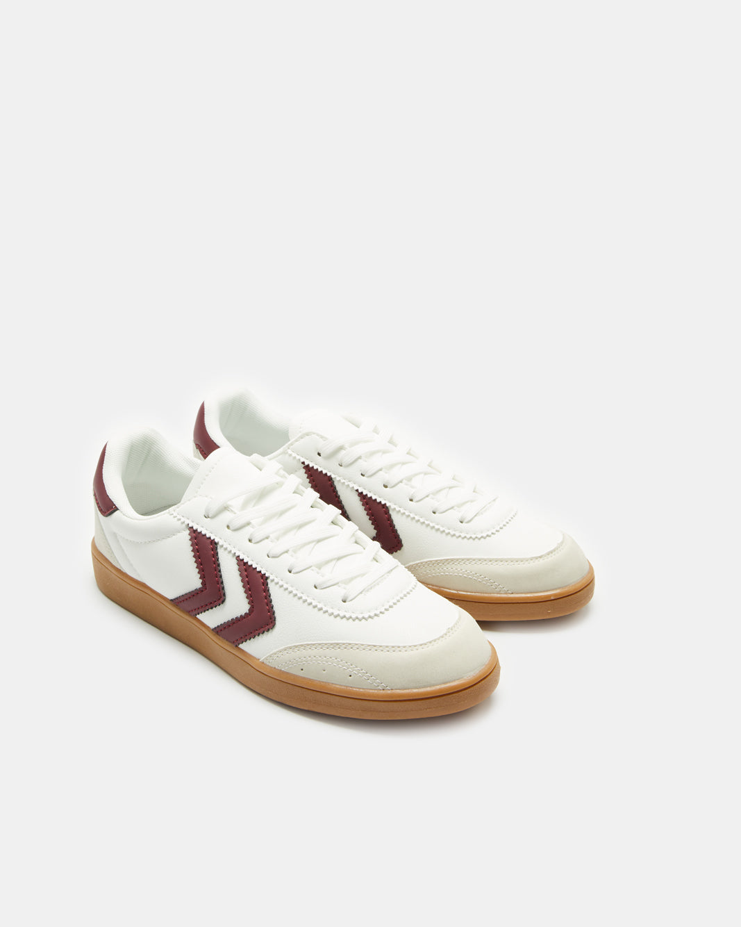 Women White Lace Up Sneakers