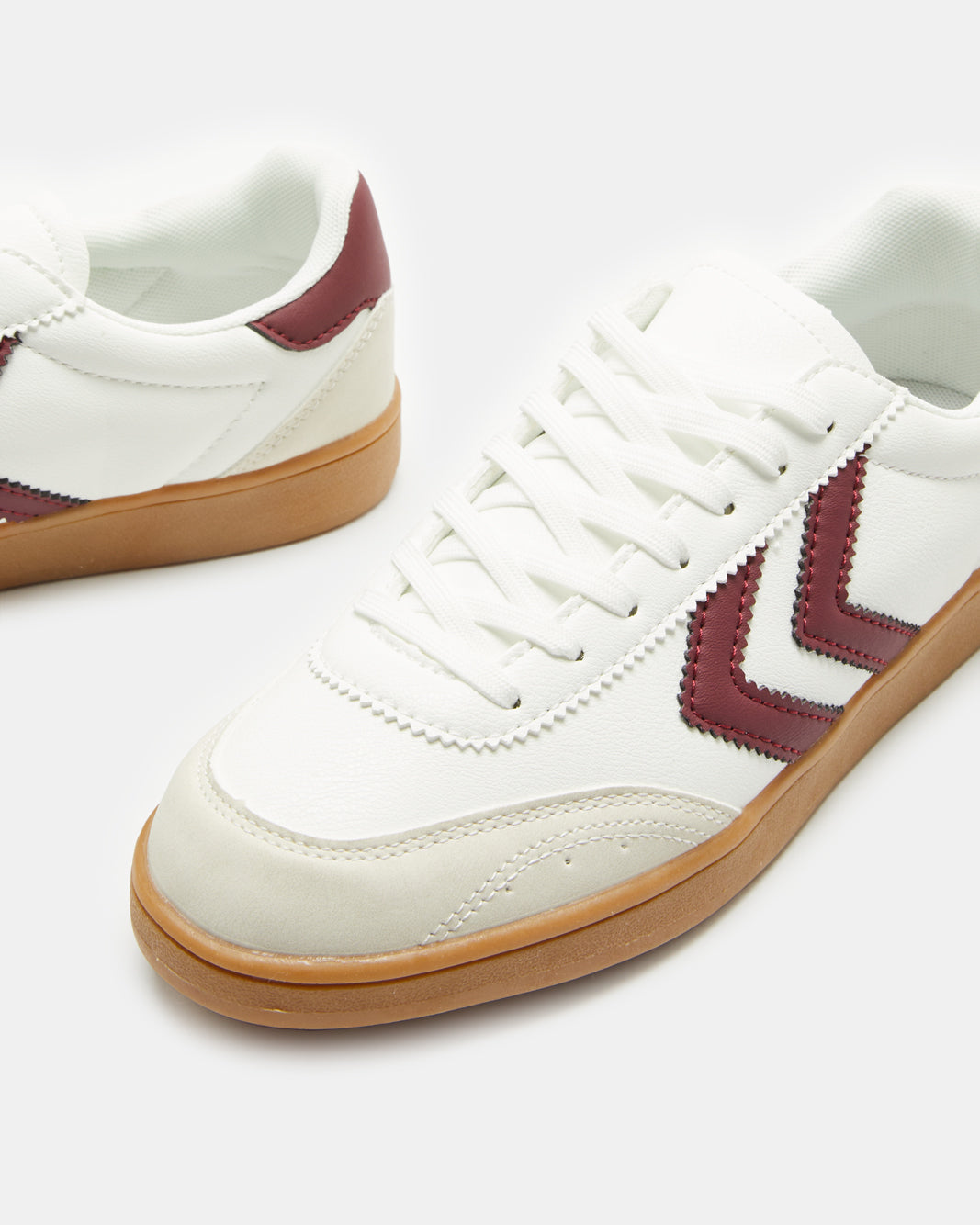 Women White Lace Up Sneakers