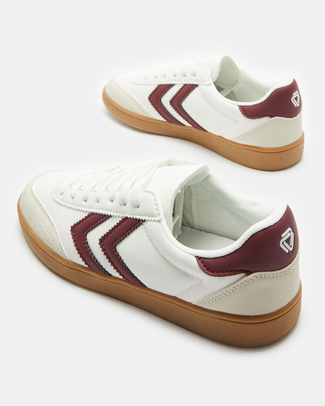 Women White Lace Up Sneakers