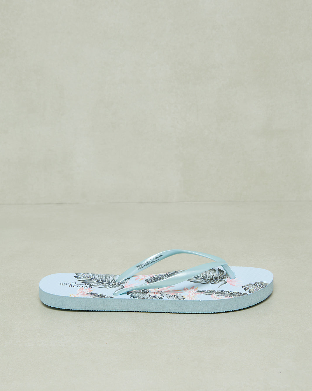 Women Blue Floral Flip Flop