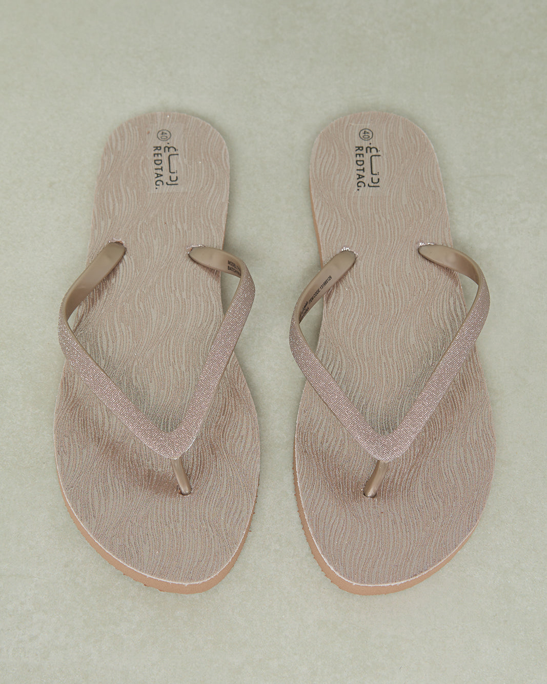 Women Gold Glitter Flip Flop