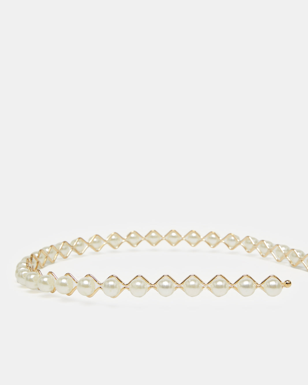 Women White Textured Headband Set (3 Piece)
