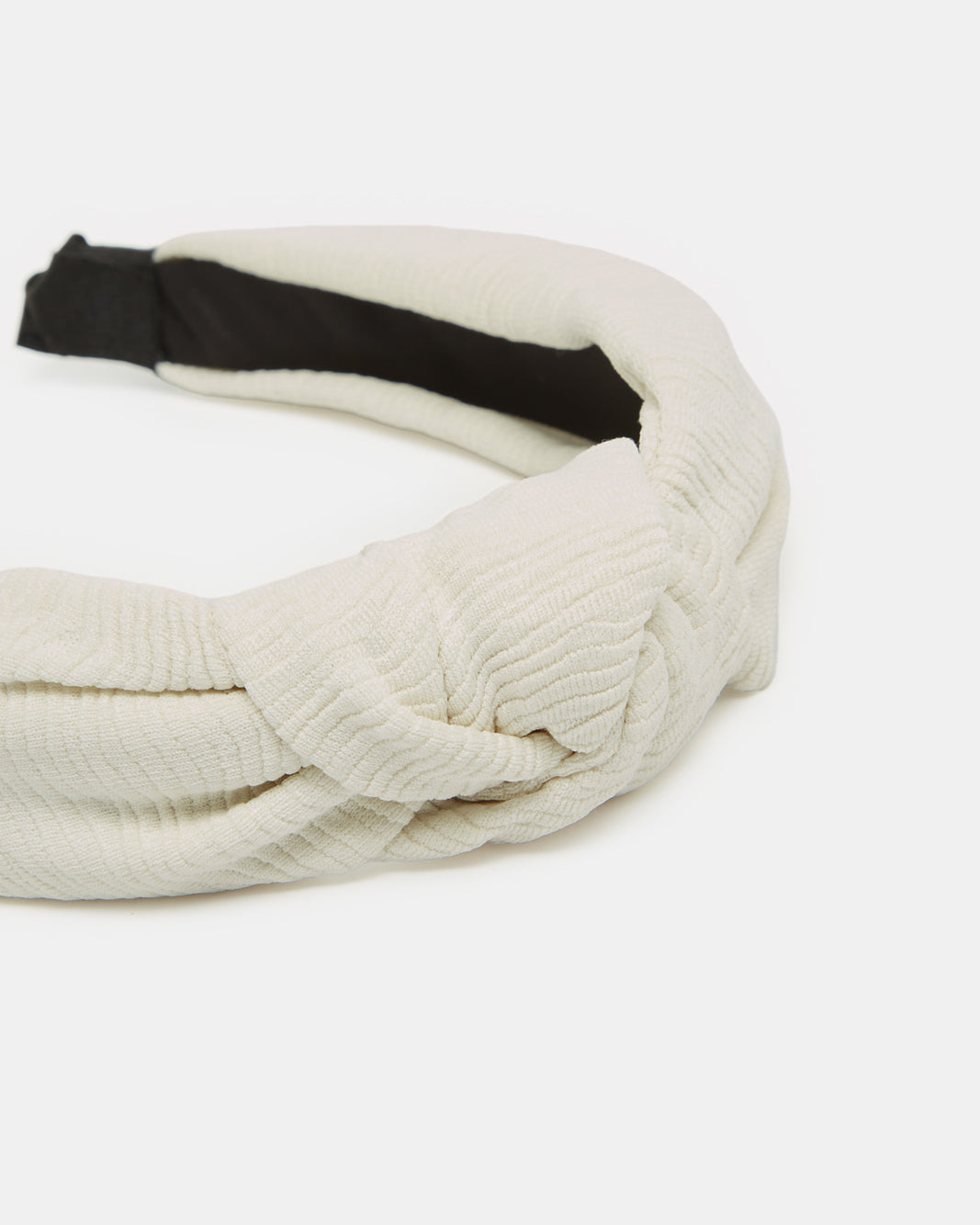 Women White Jacquard Headband