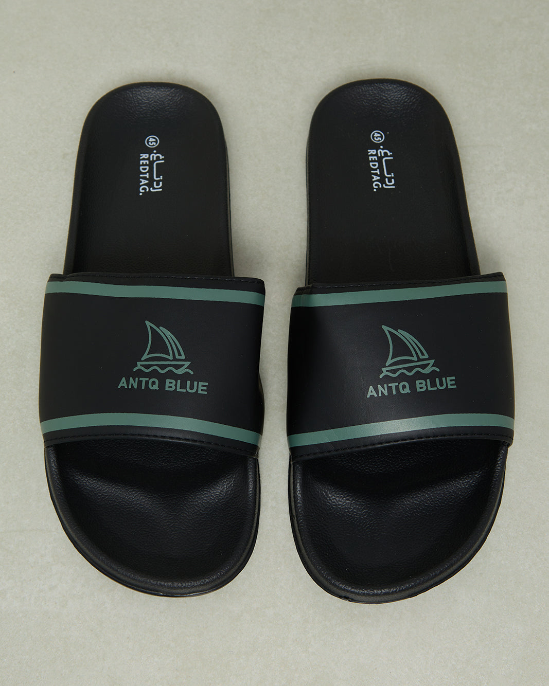 Men Black Printed Slide