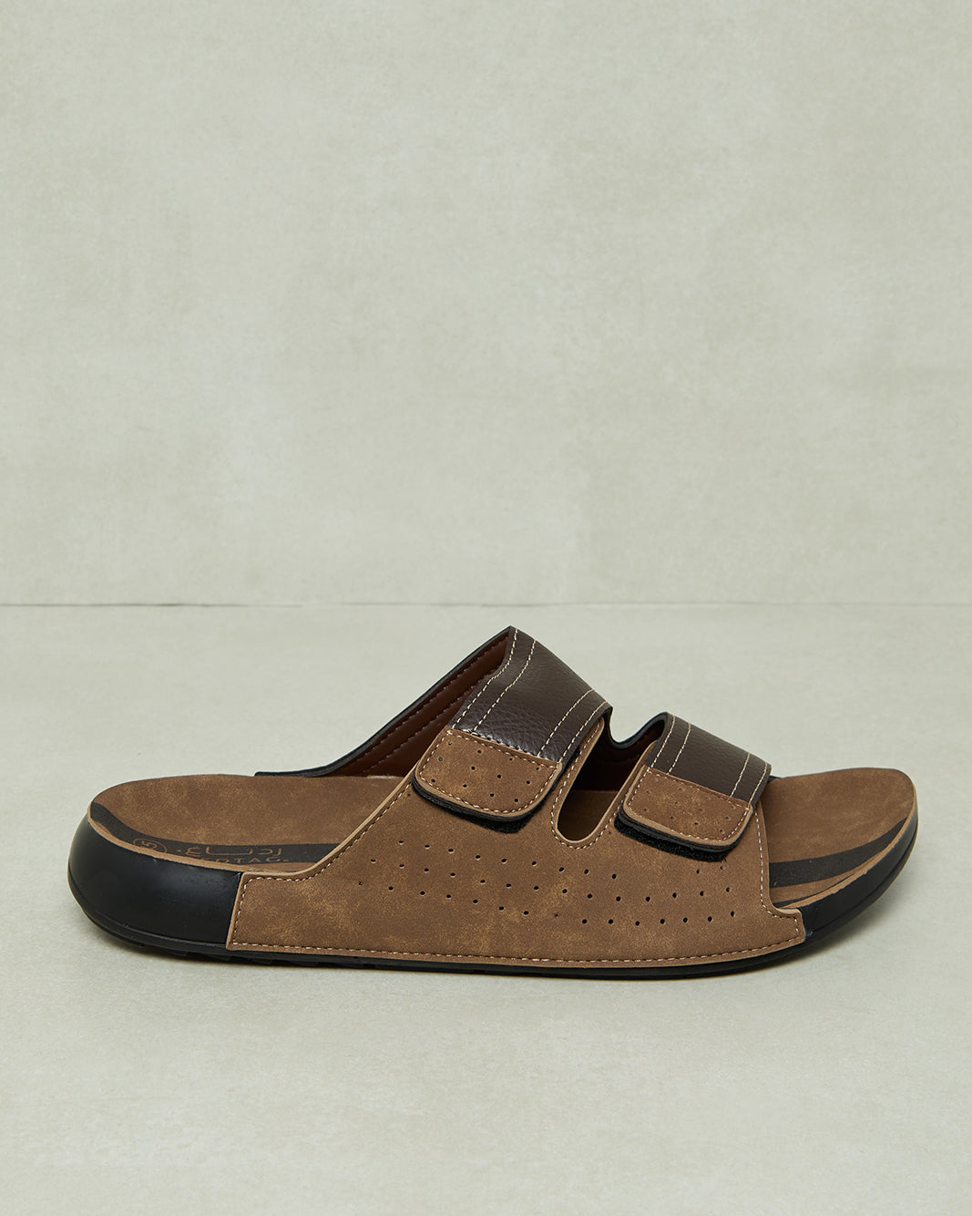 Men Brown Velcro Sandals